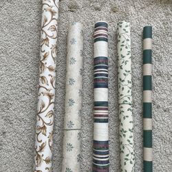 Beautiful Wallpapers Good Quality Floral Stripes Brown, Green, Blue  - wall papers