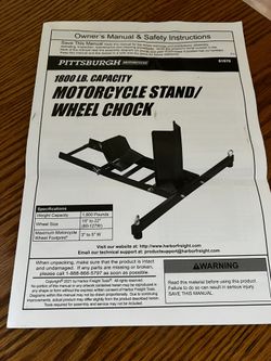 Motorcycle Stand/ Wheel Lock