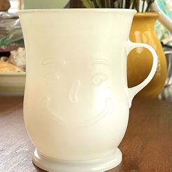**VINTAGE** Kool-Aid Smiley Face Cup - White - 4 inches x 3 inches
