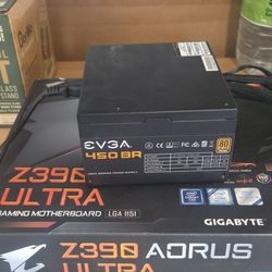 Bundle: Gigabyte Z390 Aorus Ultra Motherboard + EVGA 450 BR PSU