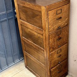 Antique Arts & Crafts Tiger Oak Legal Size File Cabinet - Library Bureau Makers N