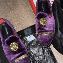 Men's Velvet Blue Loafers Dress Fashion Wedding Party Prom Shoes