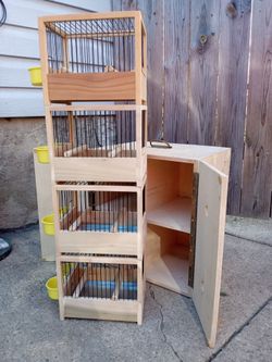 Handmade 4-Unit Canary Training Cage