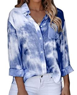 women's tie dye blue shirt Small NEW
