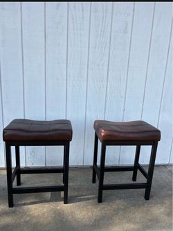 Leather stools/chairs