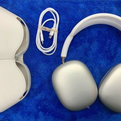 Apple AirPods Max Wireless 1st Generation Gen Over-ear Headphones A2096 Bluetooth Earphones Silver Noise Cancellation Music Audio Podcast Sound Audio