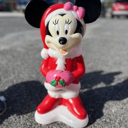 Minnie Mouse 21” Christmas Blow Mold Outdoor Yard Decor Santa Light Disney