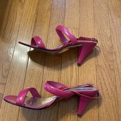 Pink Enzo Slingback Women’s Slingback Open Toe Shoes  Size 9