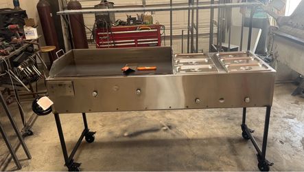 Commercial Flat Top Griddle with Steam Table