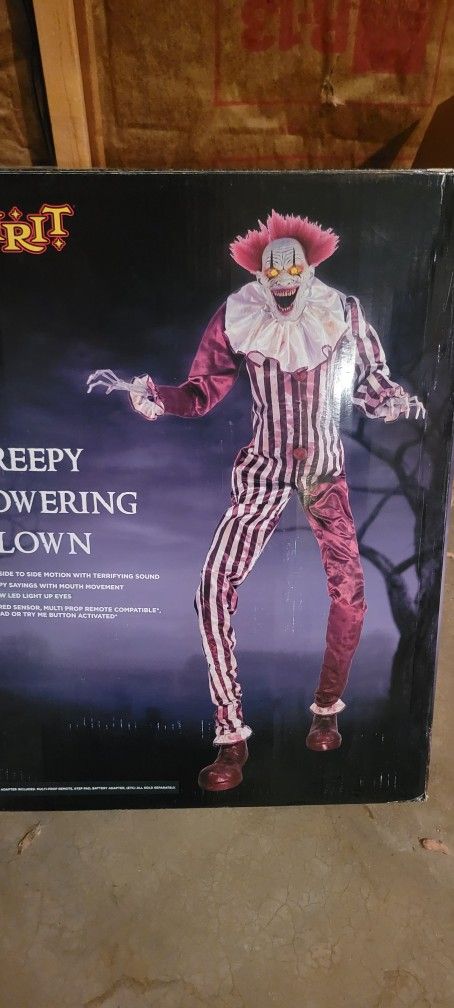 Creepy Towering Clown BRAND NEW
