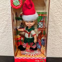 Elf Kelly Doll Kelly Club Christmas Ornament 2001 NIB 50376 Vintage Mattel Barbie