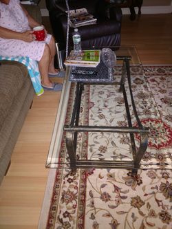 Glass coffee and end tables