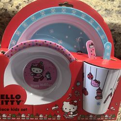 Hello Kitty Christmas Kids Dinner Set
