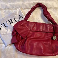 Furla Red Genuine Leather Shoulder Bag | Made in Italy | Mint Condition