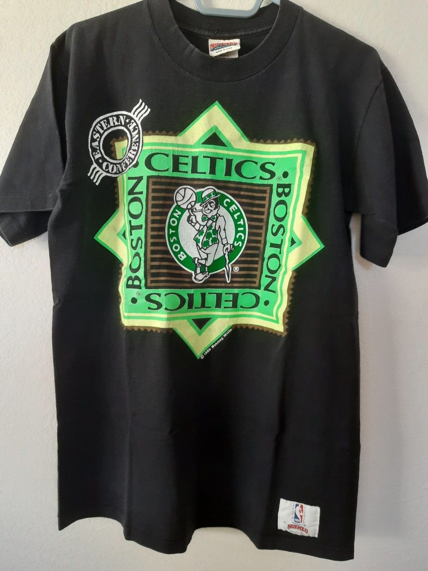 Vintage Boston Celtics Nutmeg Shirt Men's L Slim Fit