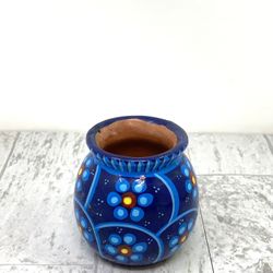 Small Handpainted Mexican Pottery Vase