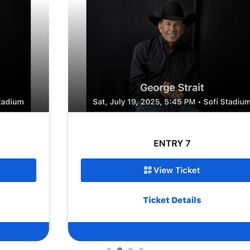I have a total of 5 tickets for sale for George Strait and Christ Stapleton for Saturday, July 19th at So-Fi Stadium Great seats - clear view, aisle s