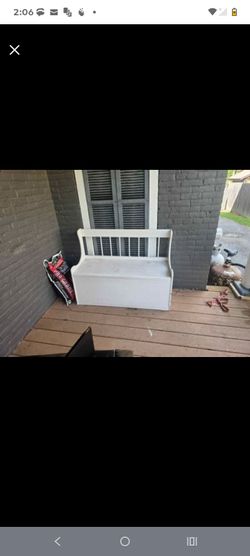 Antique wooden storage bench