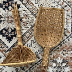 Vintage Wicker Organic Wall Decor Boho Farmhouse Urban Aesthetic 