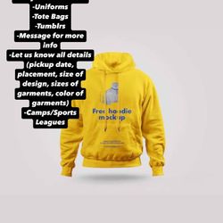 Print Shirts/Hoodies/Bags- $0