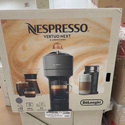 Nespresso Vertuo Next Capsule Coffee Machine Gray with Aeroccino3, Espresso