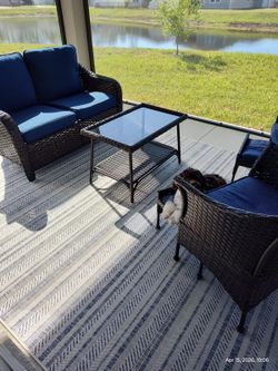 Woven coffee table