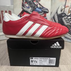 New Adidas Taekwondo "Red Off White Gum Shoes Colorway Women's size 7-9 JS4020