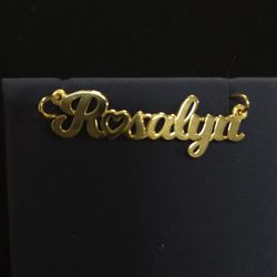 14k Gold Descriptive Pendant 