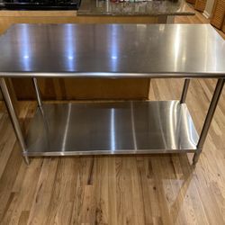 5 Foot Commercial Prep Table With Shelf