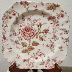 Set of 12 Vintage Rose Chintz by Johnson Bros.. Made in England