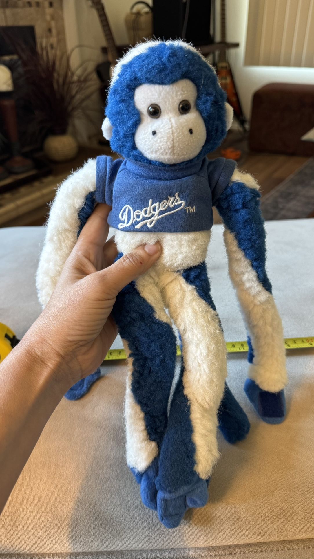 Los Angeles Dodgers Hanging Plush Monkey With Velcro