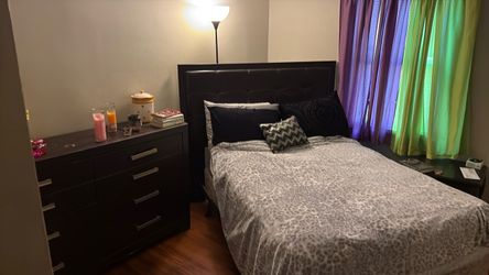 Dark brown full size bedroom set