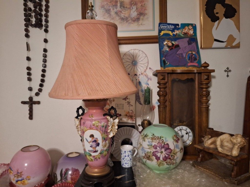 Pink Winged Lamp And Many Shades