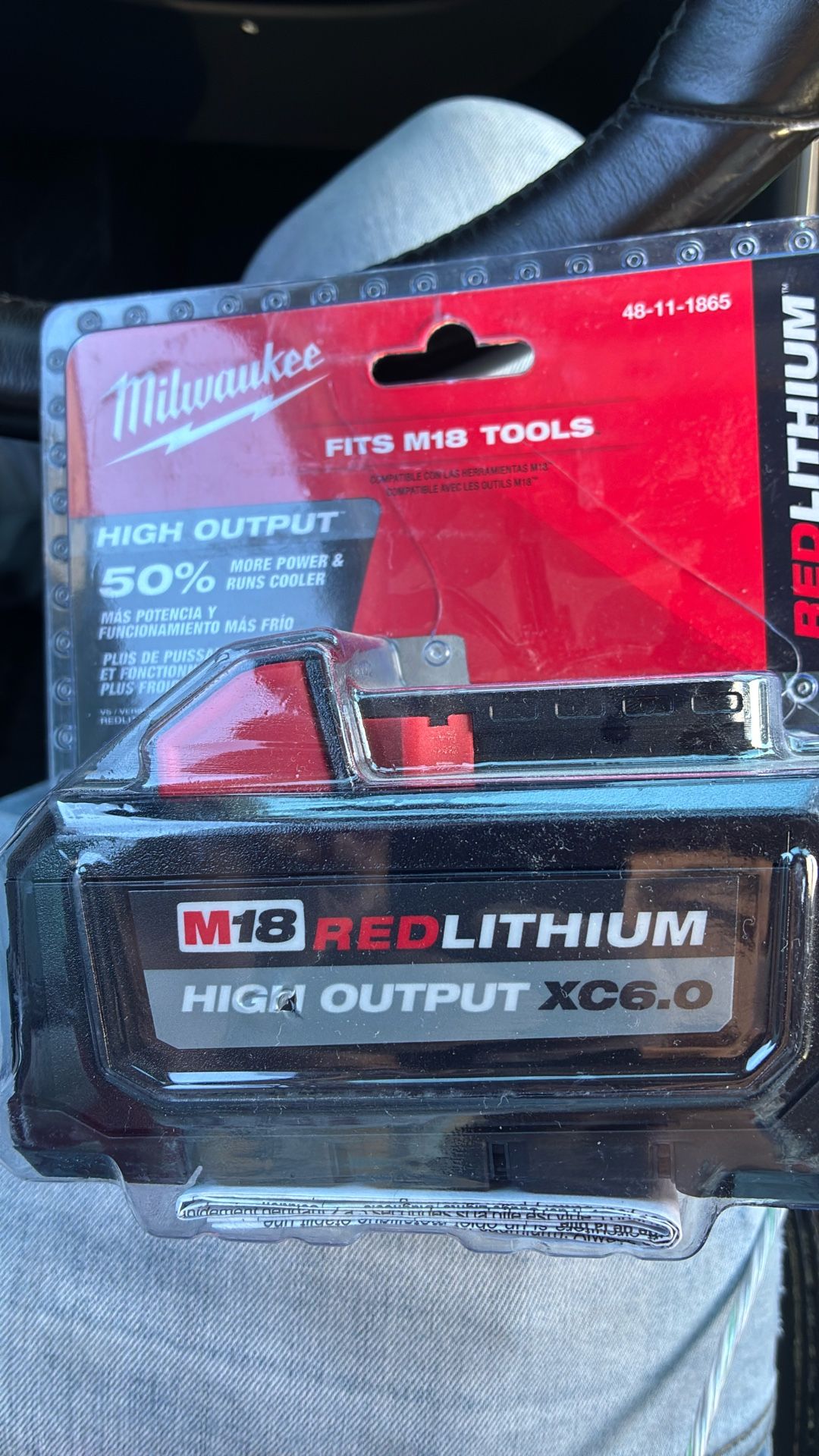 M18Red lithium high output 6.0 milwaukee Battery