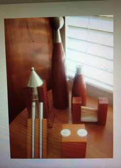 Modern Cherry Wood Dining Accessories & Set