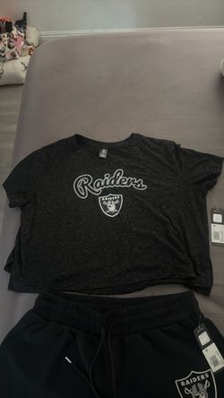 Womens Raiders Top & knit shorts XL