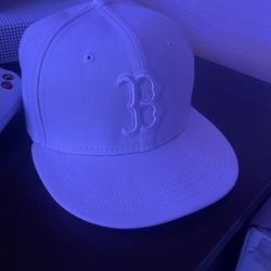 All White Boston Red Sox, 7 1/8 Fitted