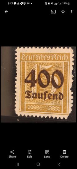 Deutsches Reich 400 Tausend Stamp