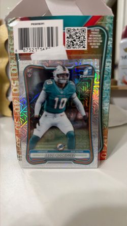 Topps Bowman 2026 Jacob Rodriguez Miami Dolphins Mojo Refractor RC #BCV-186