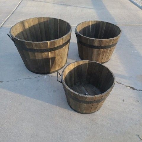 Wood Flower Pots