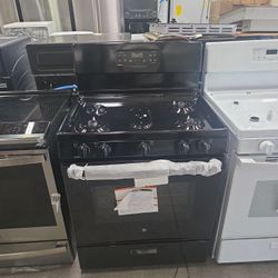 Ge 5 Burners Gas Range Black New