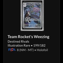 Pokemon Team Rockets Weezing PSA 8
