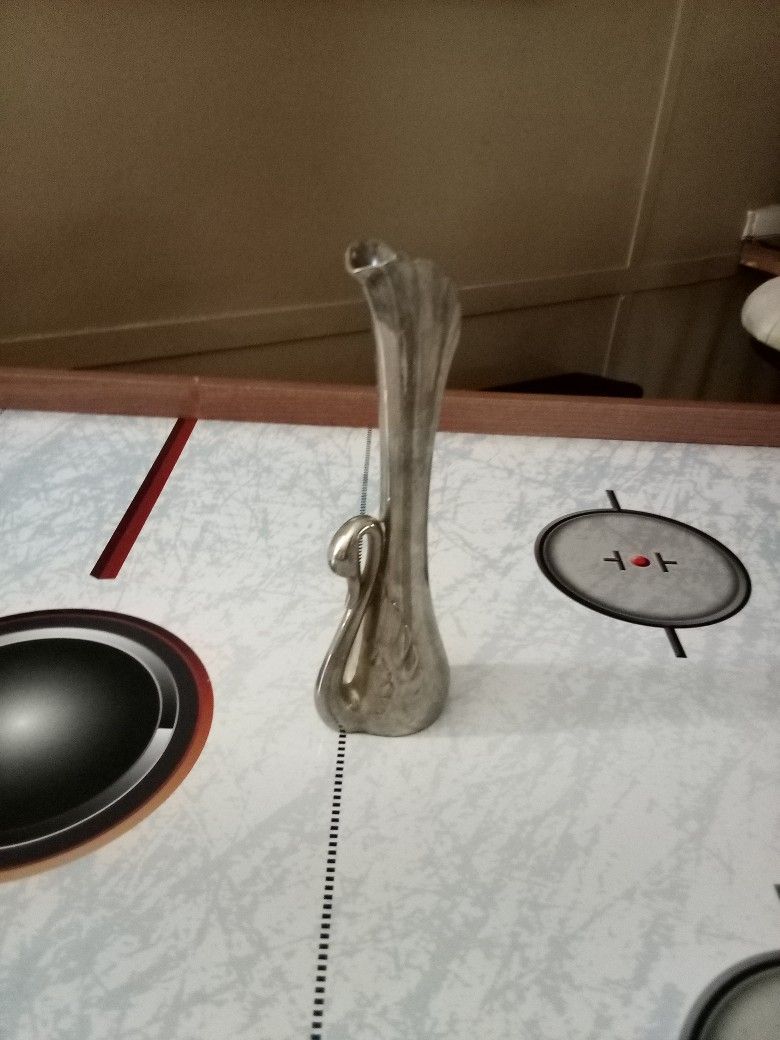 Vintage Silver Swan Bud Vase