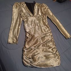 Gold Dress Size Medium It Is New $100