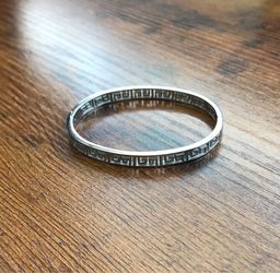 🏛️ The Ionian Gate | Mirrored Greek Key Metallic Bracelet