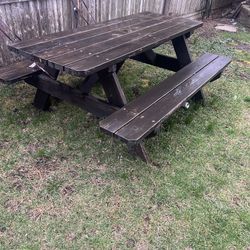 Free Picnic Table. Strong, Just Needs A Paint Job