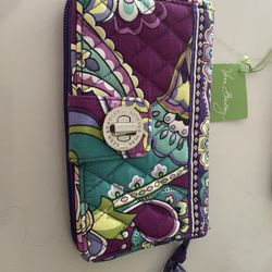 Vera Bradley Plum Crazy Turn Lock Wallet