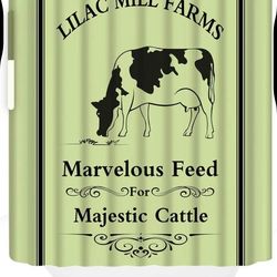 New Cow Farmhouse Shower Curtain 🛁