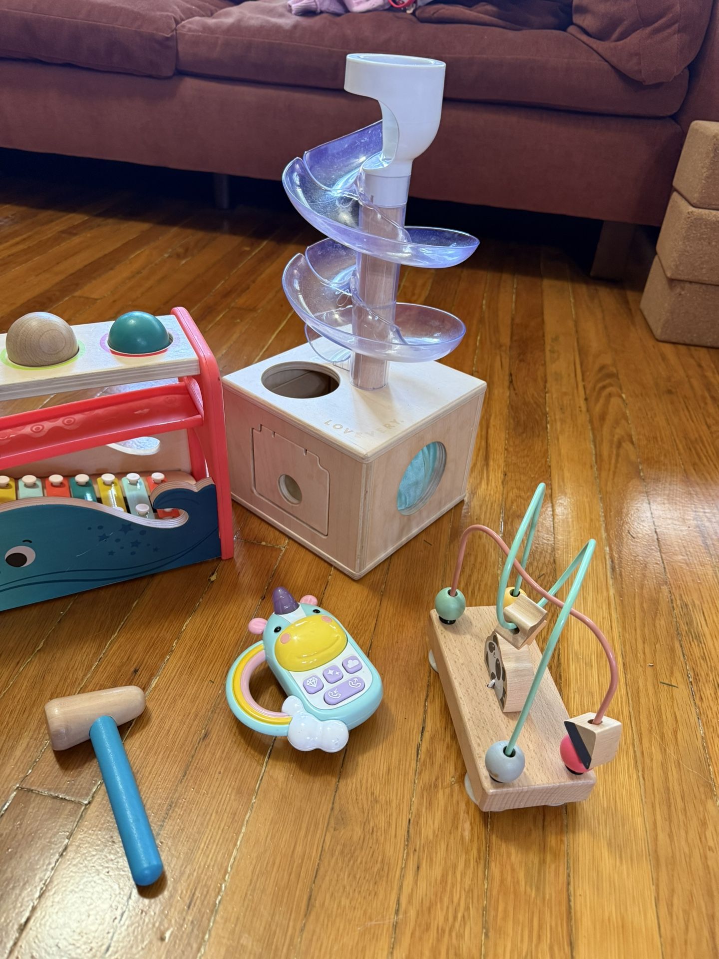 Baby/Toddler Wood Toy Bundle and Unicorn Phone