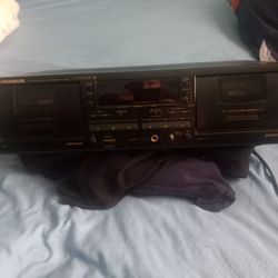 Pioneer Stereo Double Cassette Deck #CT-W504R